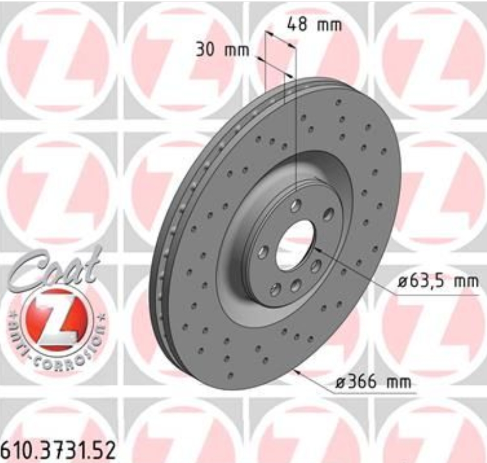 Zimmerman Volvo perforated brake discs